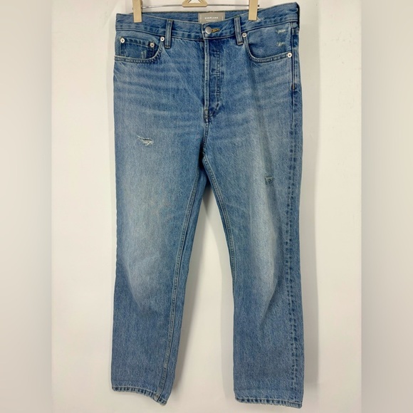 Everlane The Relaxed Fit Button Fly Medium Blue Denim Jeans 27 - Picture 2 of 3